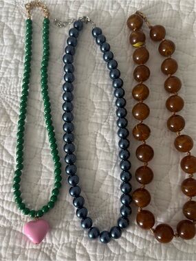 Blue Pearl Beaded Necklace - Elegant Womens Jewelry